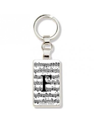 Portachiavi lettera F e note