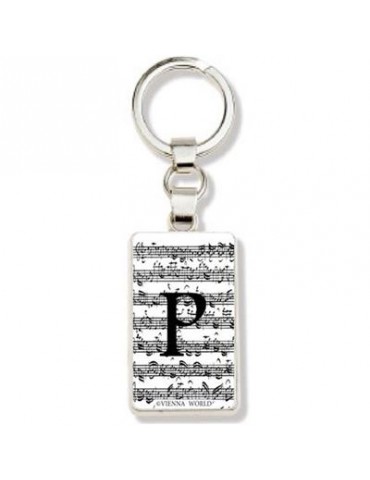 Portachiavi lettera P e note