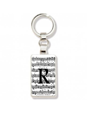 Portachiavi lettera R e note