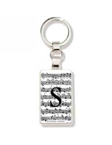 Portachiavi lettera S e note
