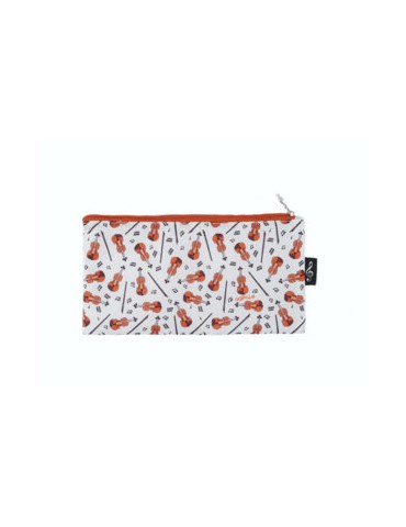 Astuccio bianco con violini